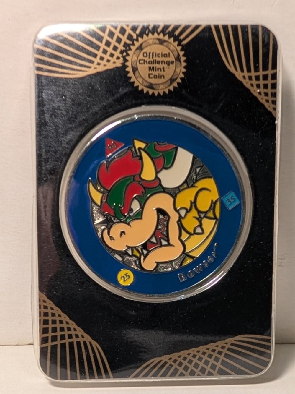 Nintendo Super Mario Bowser Challenge Mint Coin Official Enterplay 2016 Token
